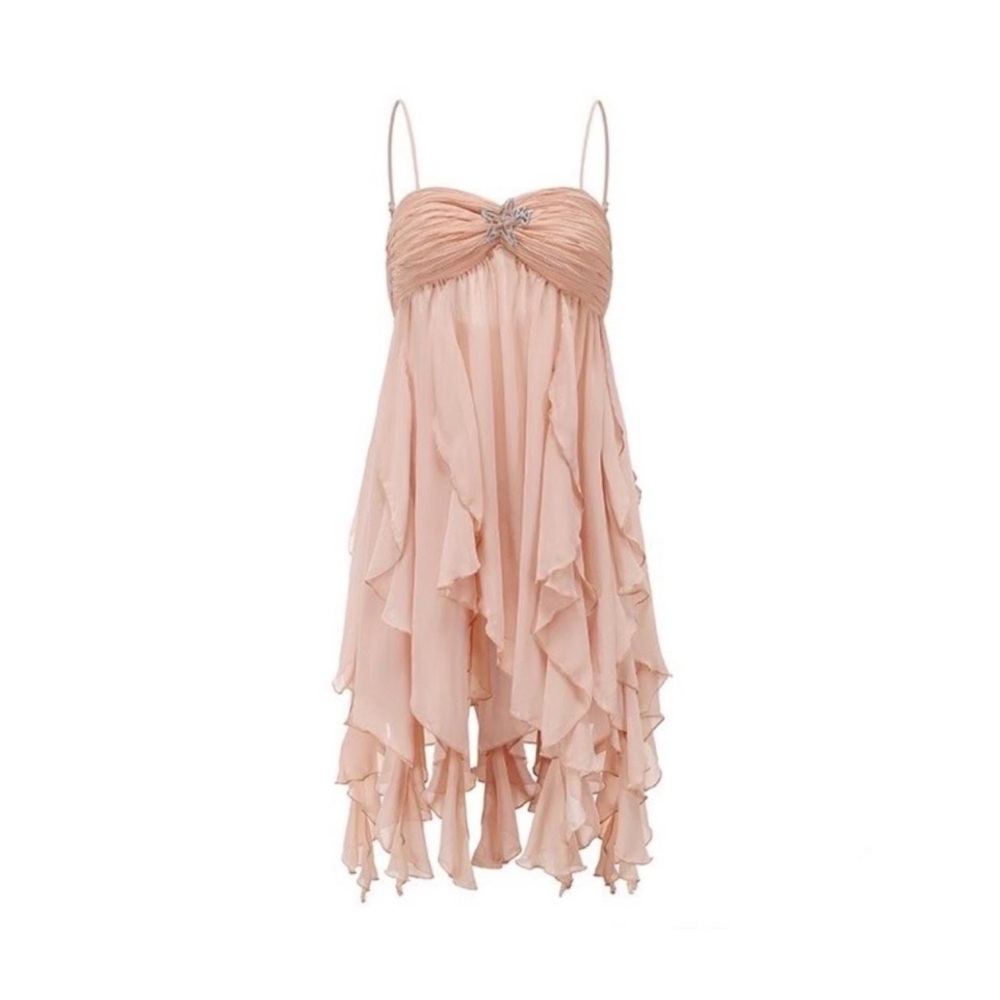 Nana Jacqueline Cream Satin Slip Dress